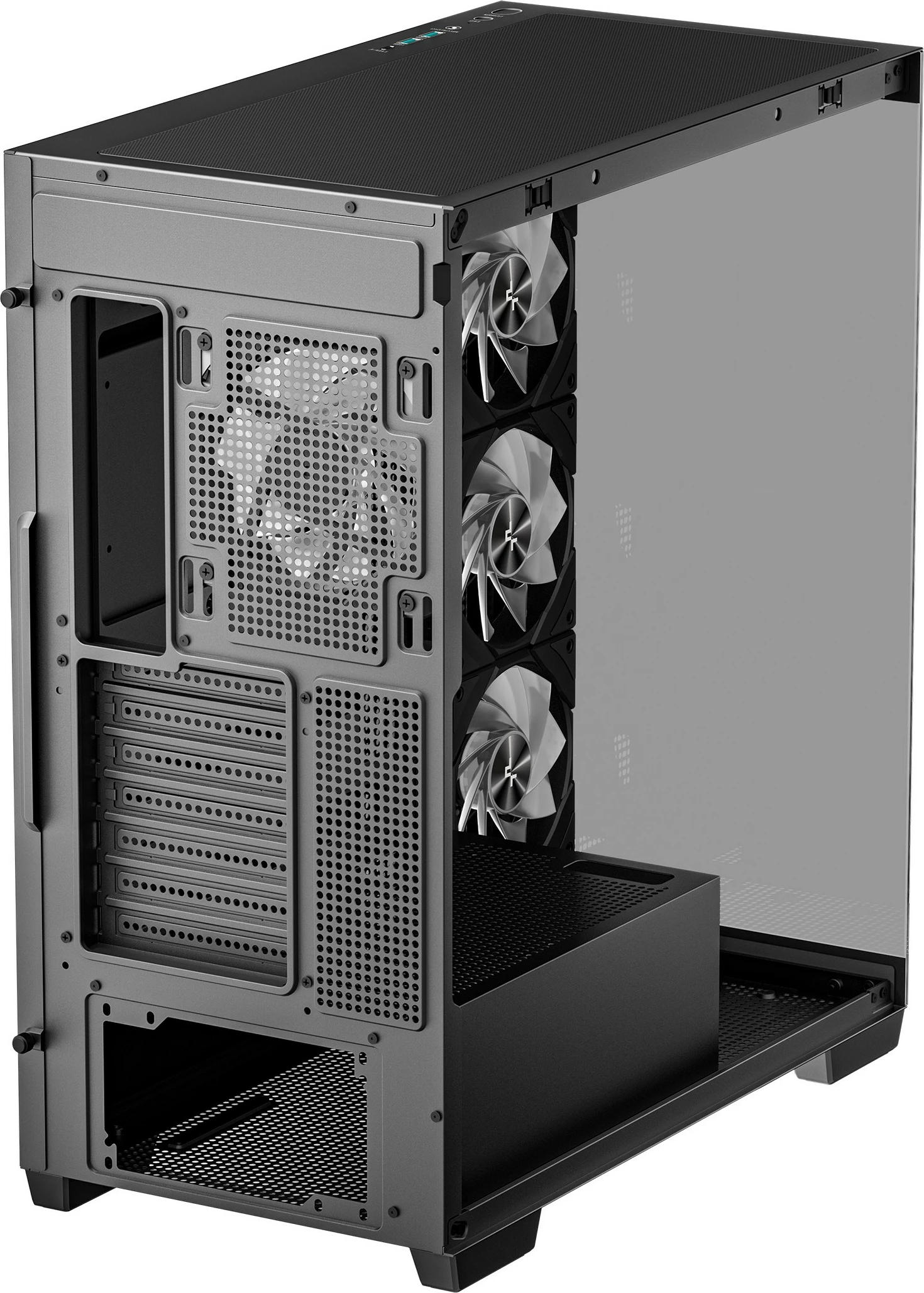 Midi Tower računalniško ohišje DeepCool CG580 4F, ATX, kaljeno steklo, črno