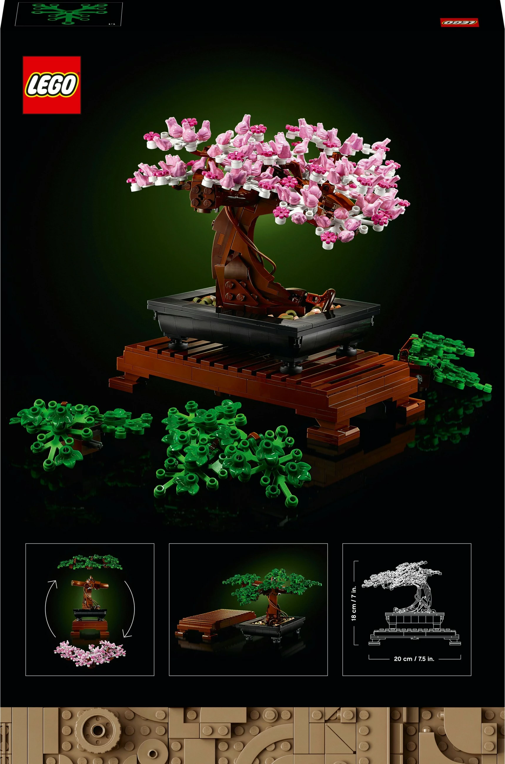 Set za izdelavo bonsaja LEGO Creator Expert, 878 kosov, plastika, večbarven