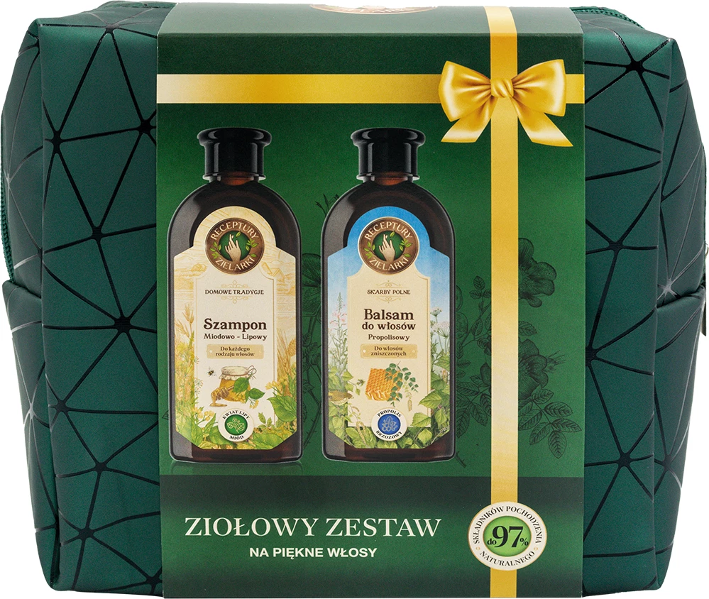 Zeliščni set za lepe lase, Receptury Zielarki, za ženske, 2 kosa
