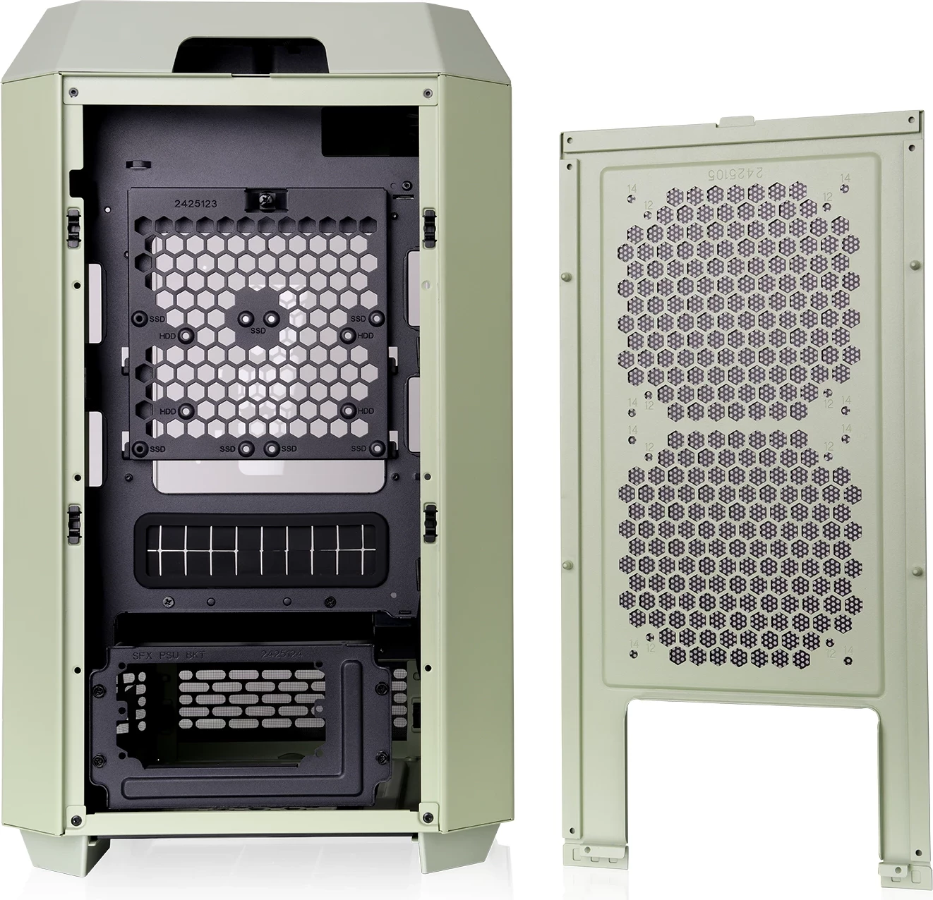 Mini ohišje z zelenim ohišjem Thermaltake The Tower 250 TG, Matcha Green