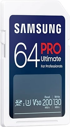 Kartica pomnilnika PRO Ultimate 64GB SDXC UHS‑I, 200 MB/s, Samsung, bela