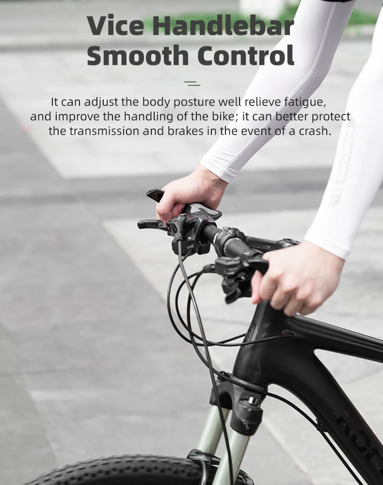 Ročaji za kolo z rogovi, Rockbros BT1007B, črni