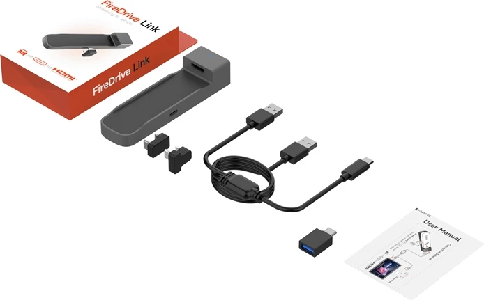 Brezžični adapter za CarPlay in Fire TV Stick, Carlinkit FireDrive Link, HDMI, črn