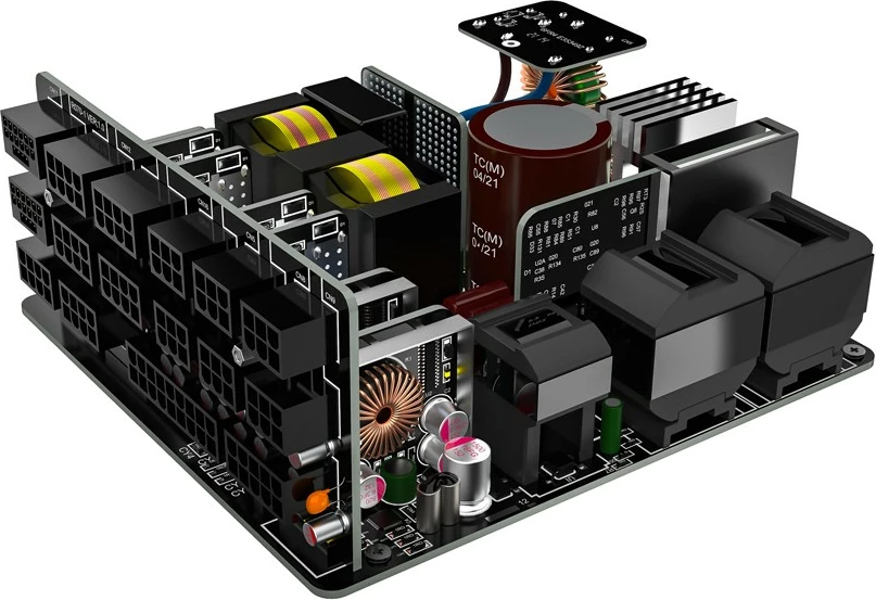 Močnik 850W, 80 PLUS Platinum, popolnoma modularen, ATX 3.0, črn — LC-Power LC850P V3.0