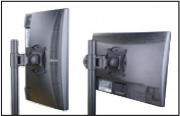 Namizno držalo za dva monitorja, Techly 301740, za zaslone 13–27 inč, črno