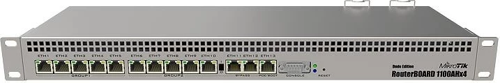 Mrežna ohišje MikroTik RB1100AHx4 Dude Edition, 4 jedra, SSD, srebrna