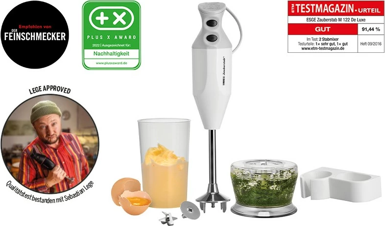 Ročni mešalnik, UNOLD ESGE‑Zauberstab M 122 de Luxe, 0,6 L, siv