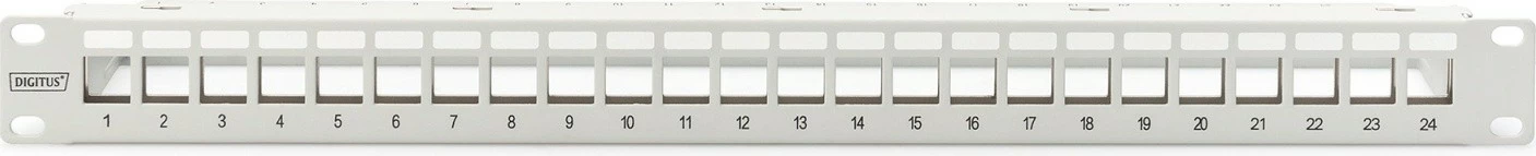 Modularni 19" 24-portni patch panel, 1U, za keystone module, siv, Digitus DN-91410