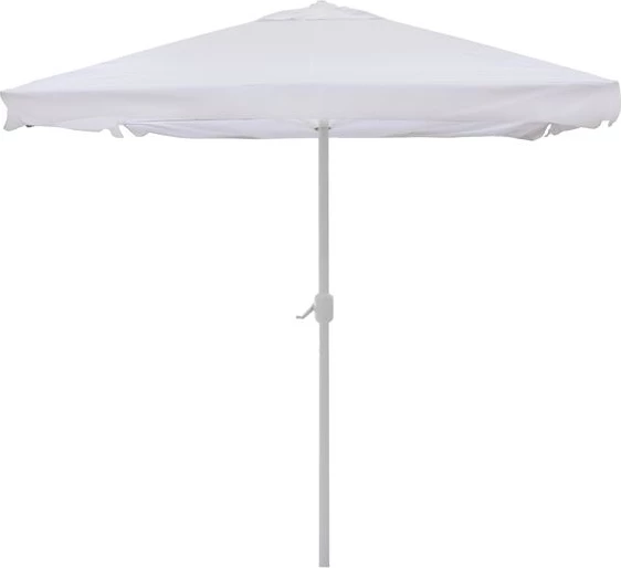 Dežnik 3x3x2,65 m. Aluminij Krem z Ročico FH6004