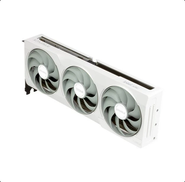 Grafična kartica SPARKLE Intel Arc B580 TITAN OC, 12 GB GDDR6, bela
