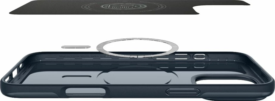 Tanek zaščitni ovitek MagSafe za iPhone 16 Pro, Spigen, temno siv