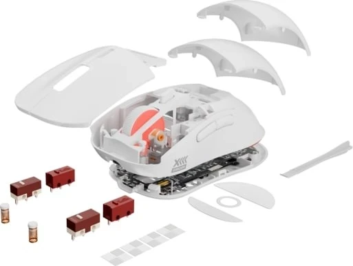 Brezžični igralni miš Zircon XIII, RGB, 26.000 DPI, 7 gumbov, bela - Genesis