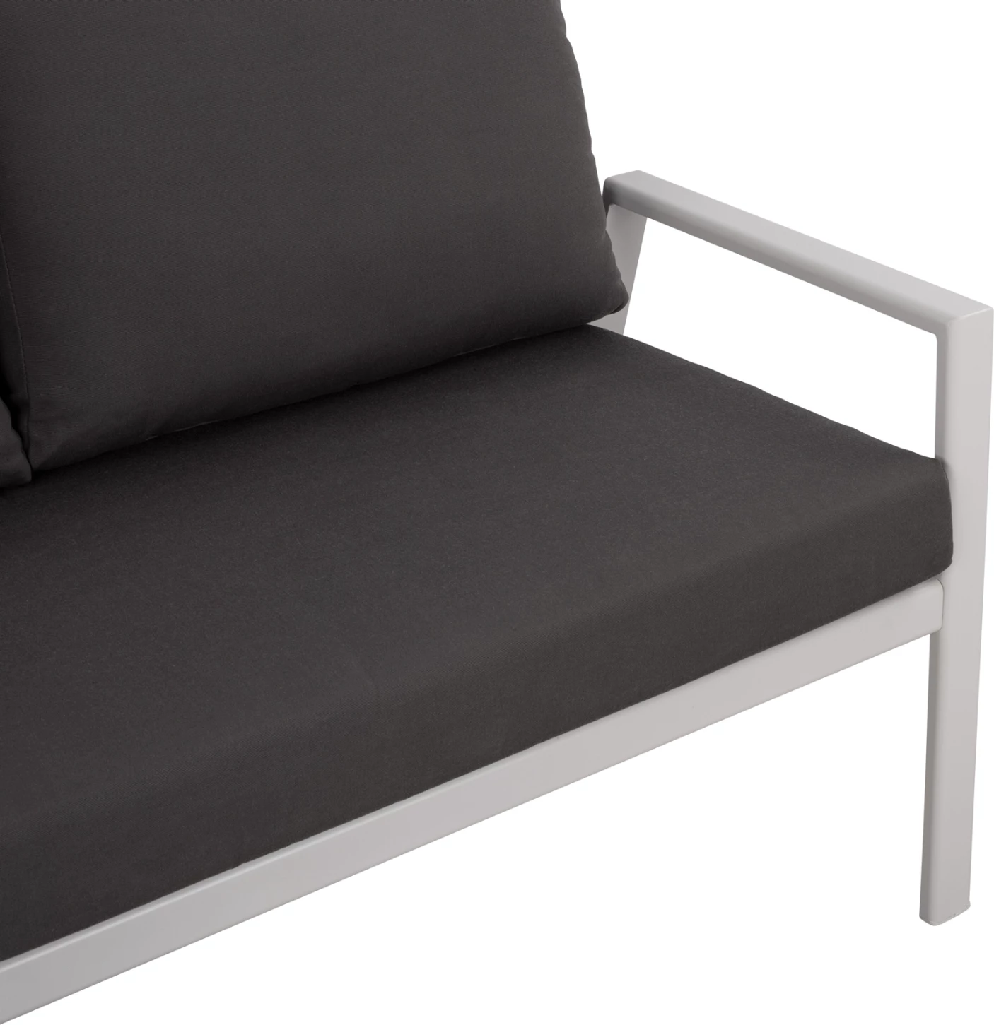 Dvosedežna zofa iz aluminija FH5561.01 bela s blazinami