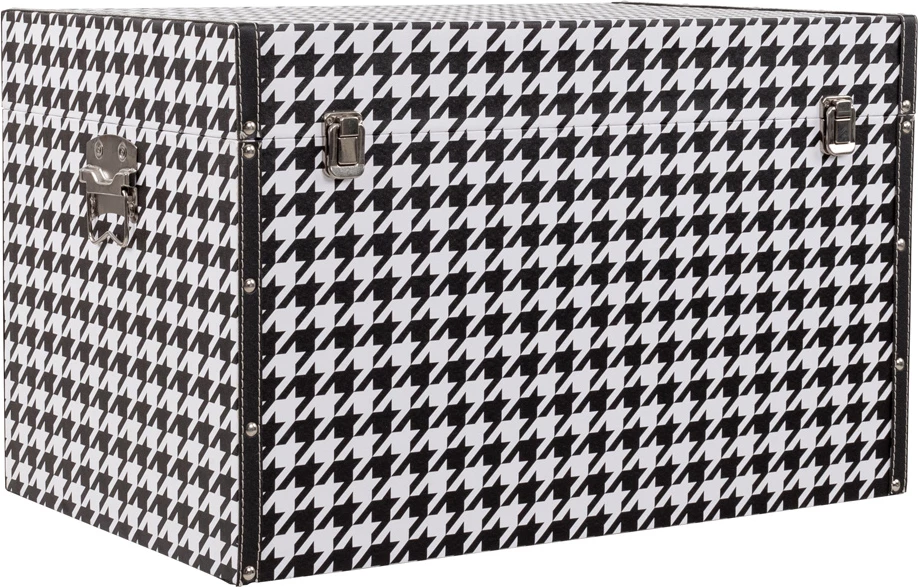 Set štirih škatel za shranjevanje Ferre, črn in bel, 64x40x40