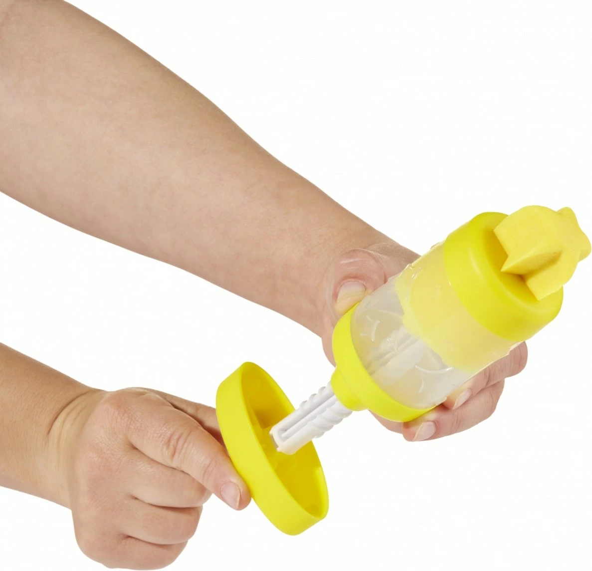 Set modelirne mase z ekstruderjem, 72 g, rumena, Wonder Factory Never Dry Dough, MGA