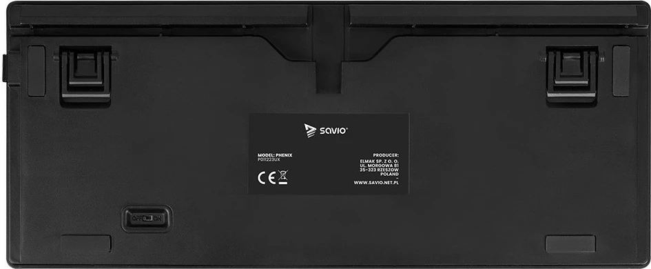 Mehanska brezžična tipkovnica Savio Phenix, Gateron Yellow Pro, 82 tipke, RGB, črna