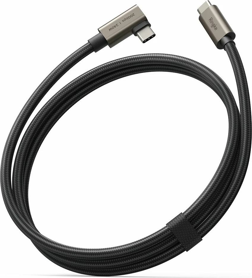Kabel USB-C 3.2 Gen 2x2, 1 m, 240 W, Power Delivery 3.1, Ringke, črn
