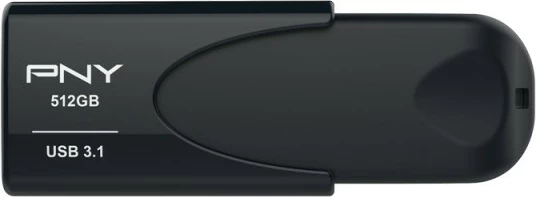 USB ključek 512 GB, USB 3.2, črn — PNY Attaché 4