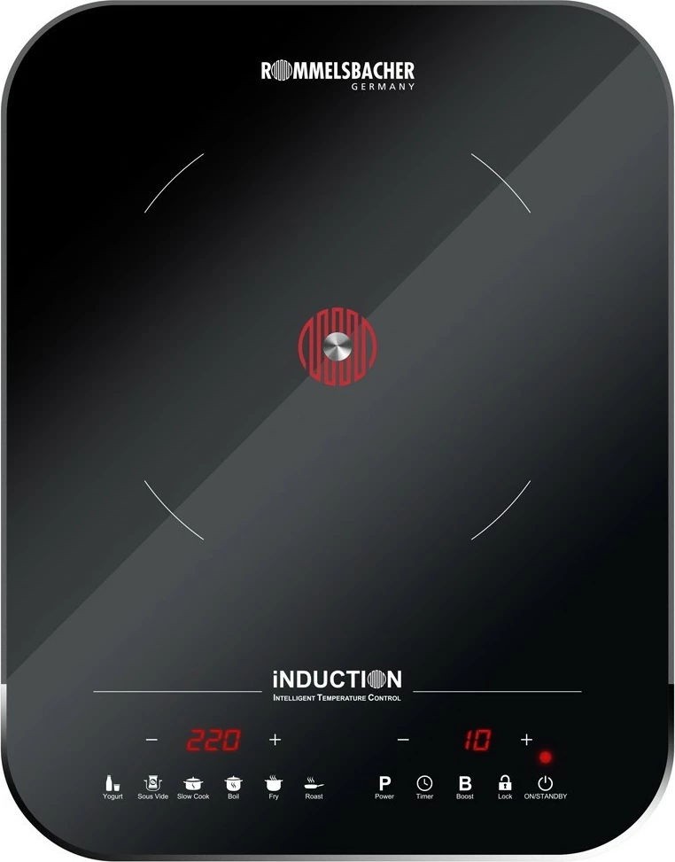 Indukcijska plošča Rommelsbacher CTS 2000/IN, 1 cona, črno-srebrna