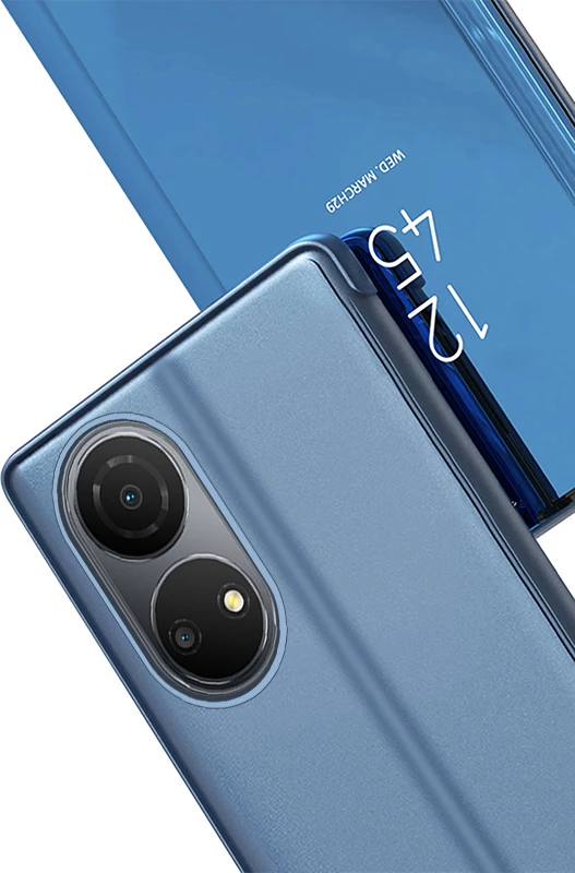 Ovitek s prozornim prednjim pokrovom Hurtel Clear View za Honor X7 / Honor Play 30 Plus, črn