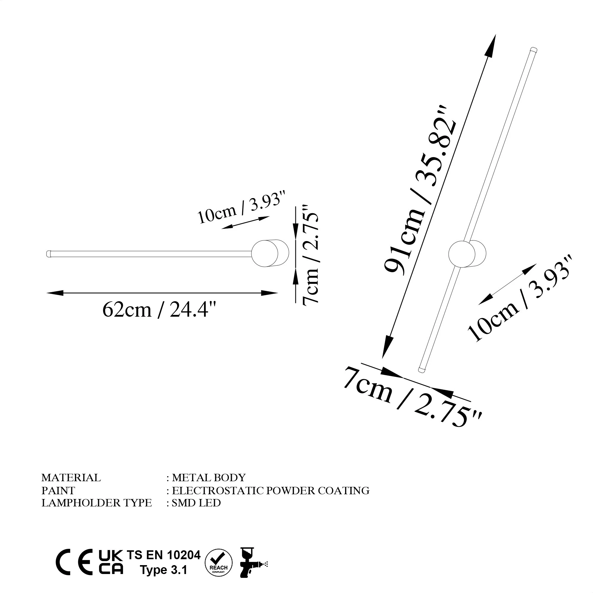 Stenska svetilka Opviq Sword - 13491
