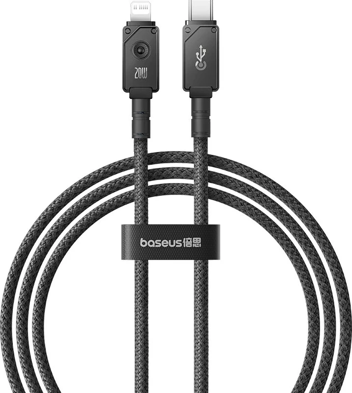 Kabel Unbreakable USB C na iP, 1 m, 20 W, črn - Baseus