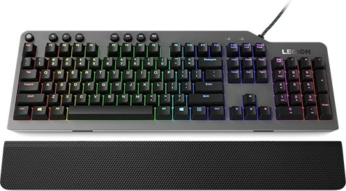 Mehanska tipkovnica Lenovo Legion K500, RGB LED, USB, QWERTY, siva
