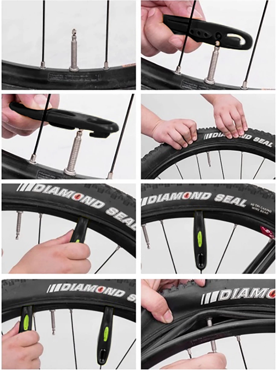 Set za demontažo pnevmatik Rockbros QTB004, 2 kosa, črn, plastika