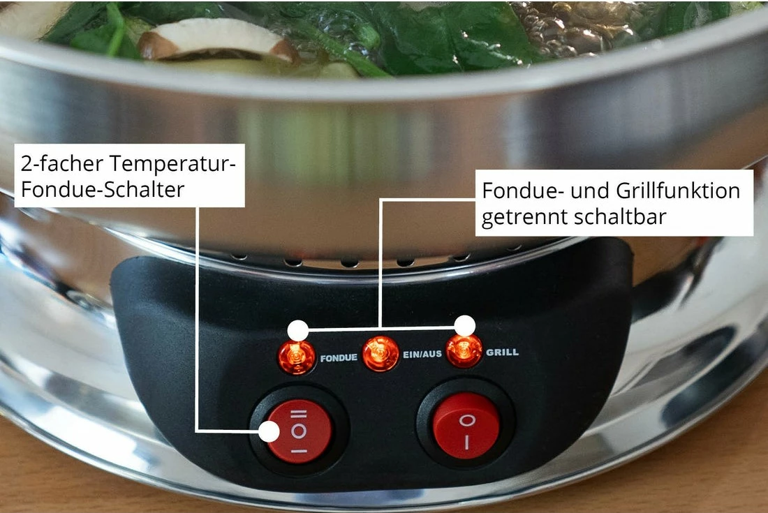 Set za fondue, 6 oseb, 2 L, črn, UNOLD 48746