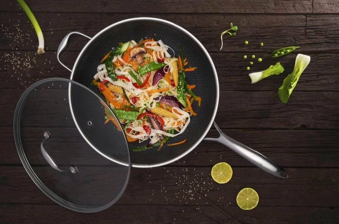 Wok Kohersen Black Cube, 32 cm