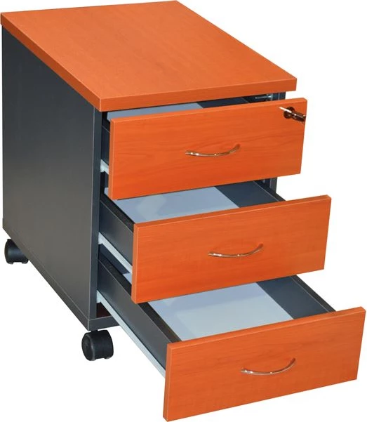 Profesionalni pisarniški predalnik FH2011.03 češnjeva barva s 3 predali 38X48X53cm