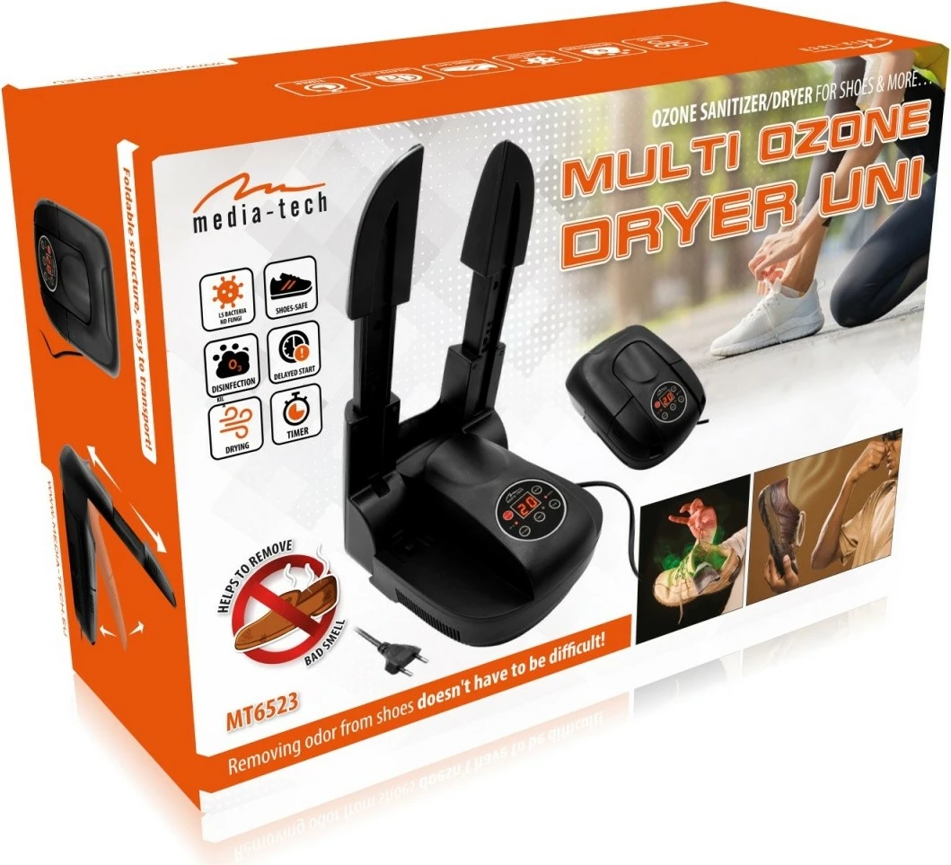 Sušilnik za čevlje z ozonom Media-Tech MT6523, črn