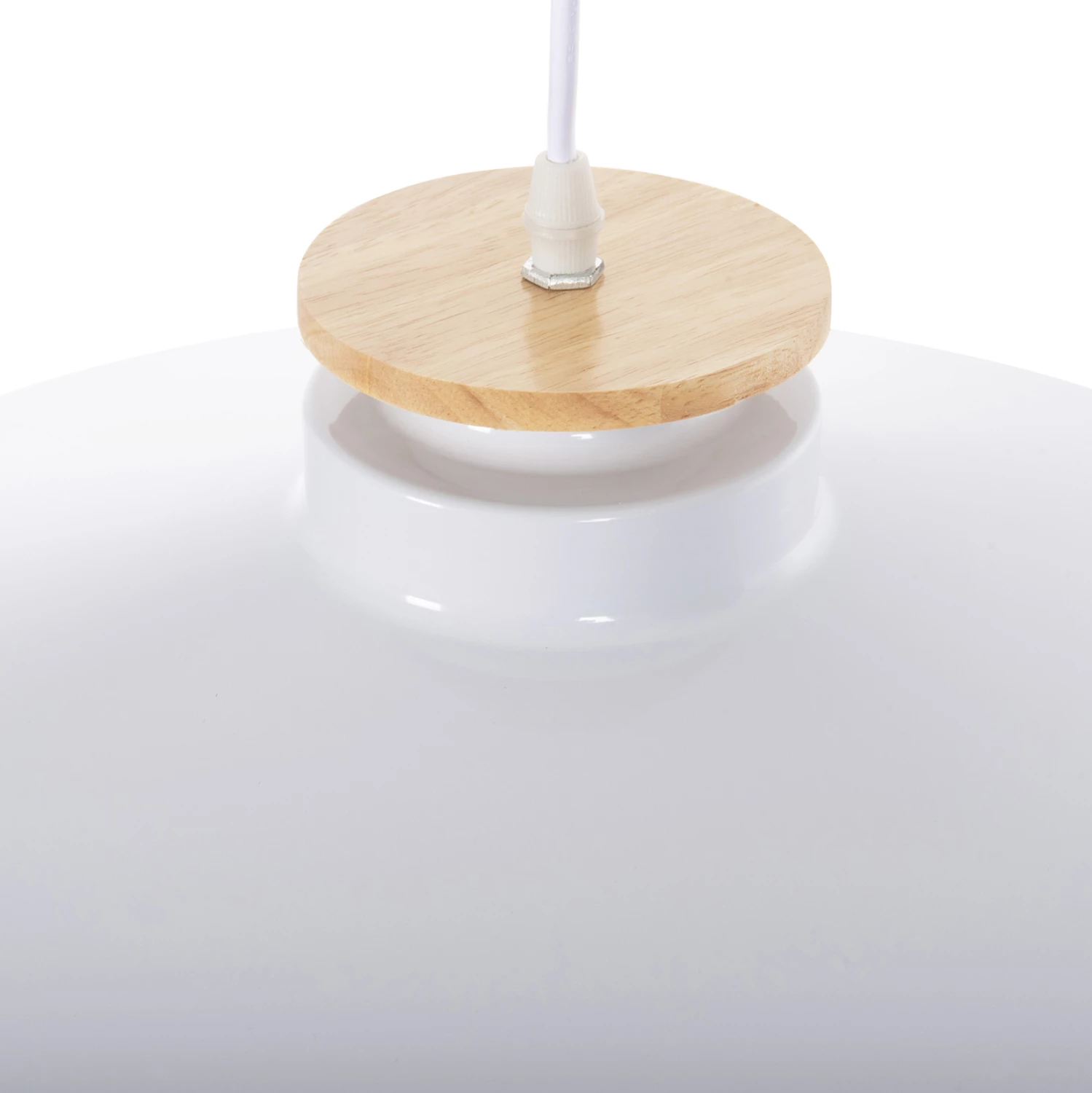 Stropna viseča svetilka FH4159.02 bela kovinska kapa Φ40x116Hcm