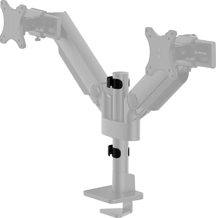 Dvojni nosilec za monitor, Neomounts DS65S-950BL2, objemka/čušica, 11 kg, 61 cm (24"), 86,4 cm (34"), 100 x 100 mm, črn