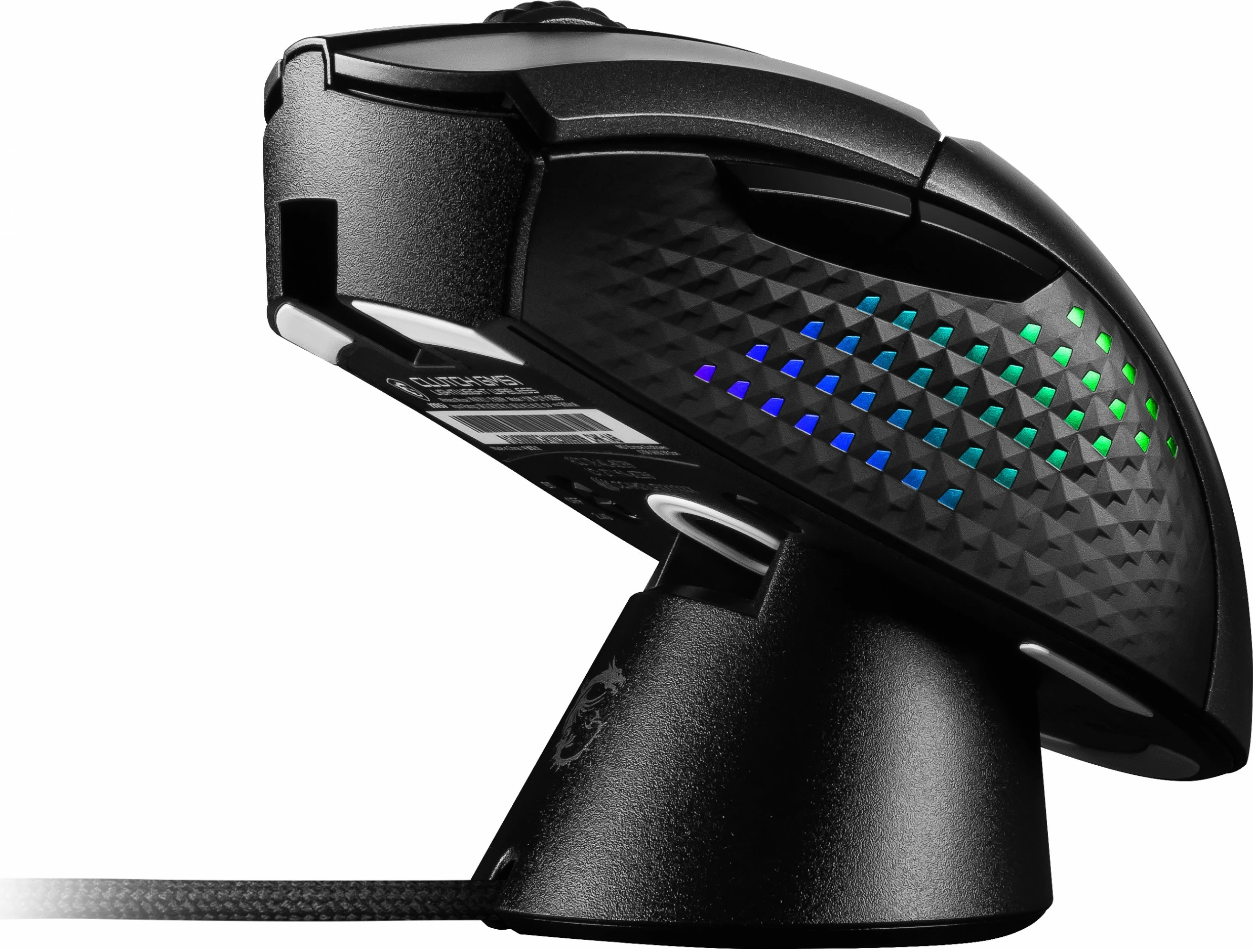 Brezžični lahki miš CLUTCH GM51, 26.000 DPI, MSI, črn