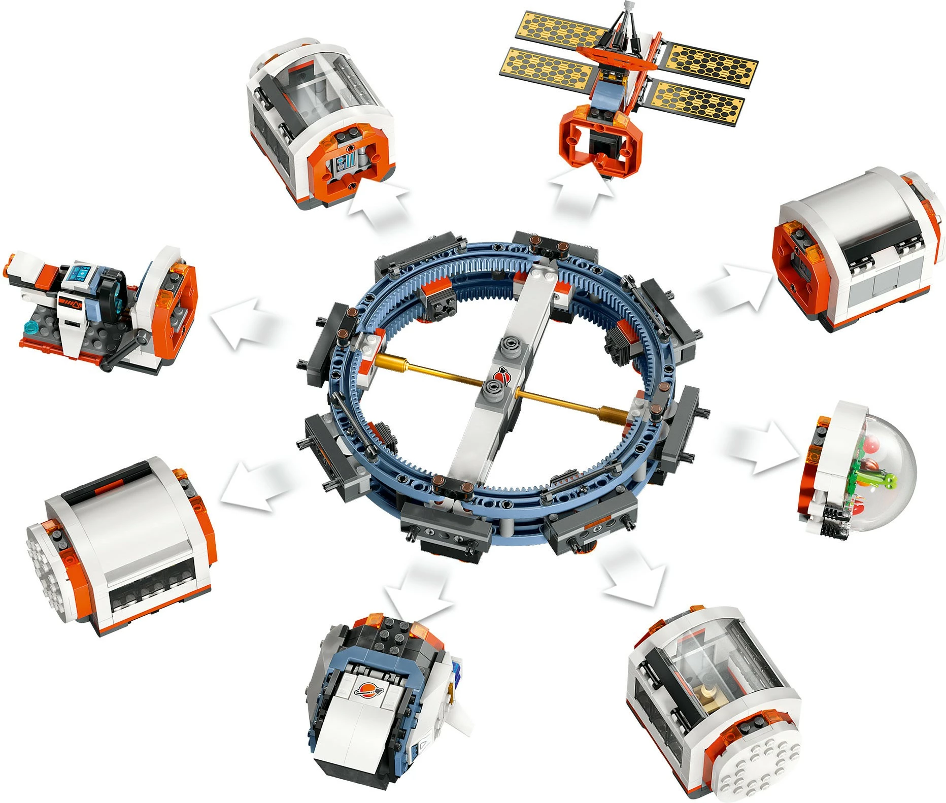 Modularna vesoljska postaja LEGO 60433, 1097 kosov, večbarvno