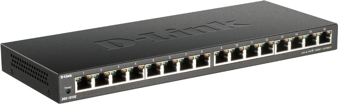 16-portno Gigabit stikalo D-Link DGS-1016S/E, črno