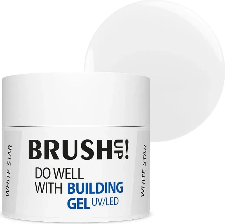 Gradbeni gel za nohte White Star 12 g, BrushUp! Do Well (za ženske)