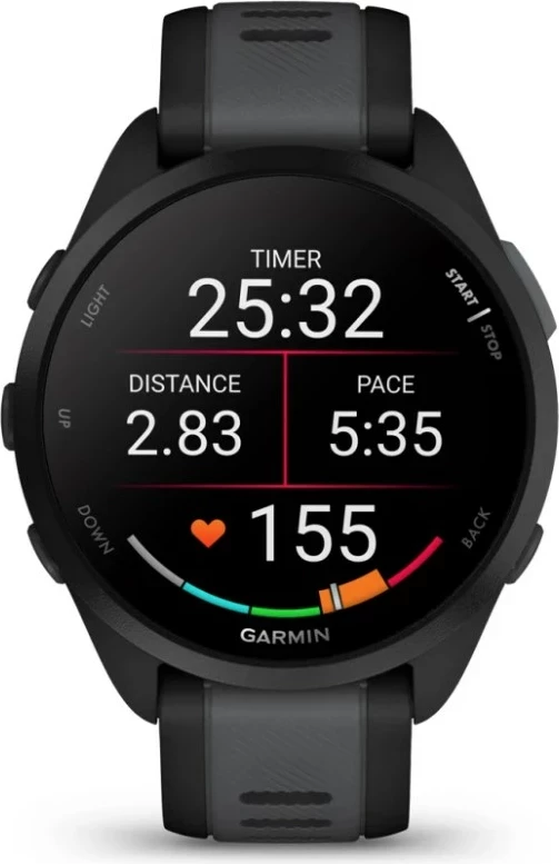 Garmin Forerunner 165 3.05 cm (1.2") AMOLED Digital 390 x 390 pixels Touchscreen Black GPS (satellite)