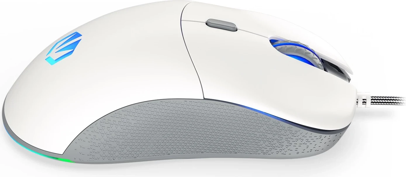 Žična miška z RGB osvetlitvijo Endorfy GEM Plus, bela