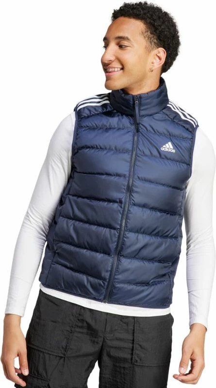 Jopica iz lahkega puha adidas Essentials 3-Stripes za moške, modra