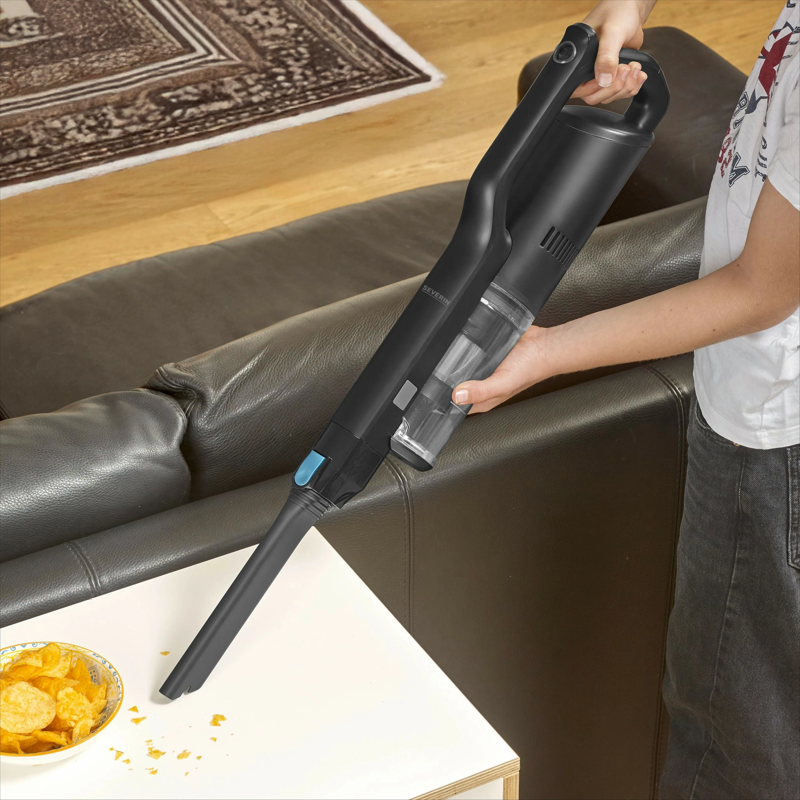 Brezžični sesalnik Severin HV 7151 S'Power Slim, moder