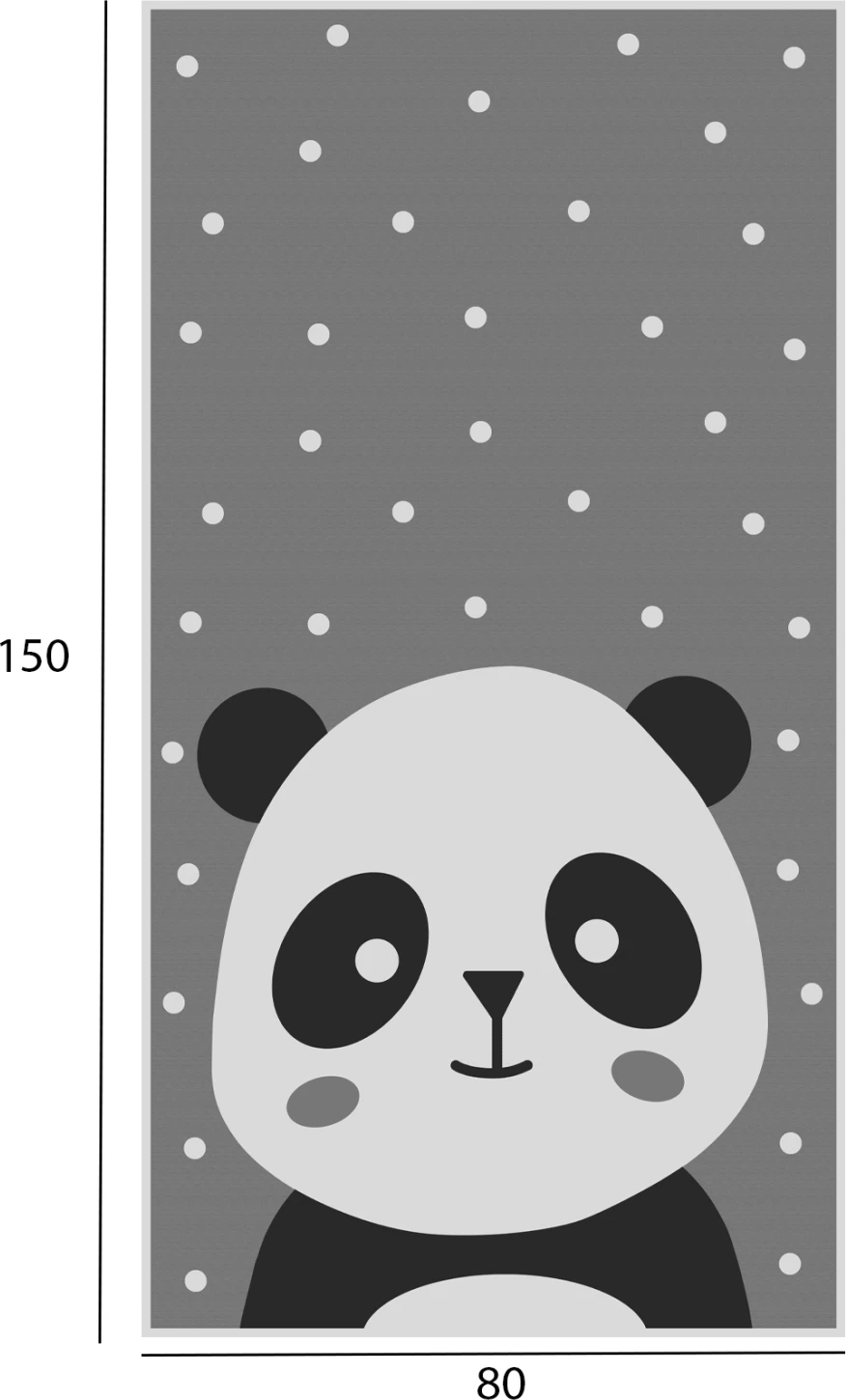 Otroška preproga s pandami, resicami FH7678.14 80Χ150cm