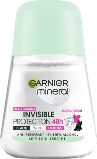 Dezodorant roll-on za ženske, Mineral Invisible Protection Floral Touch Garnier, 50 ml