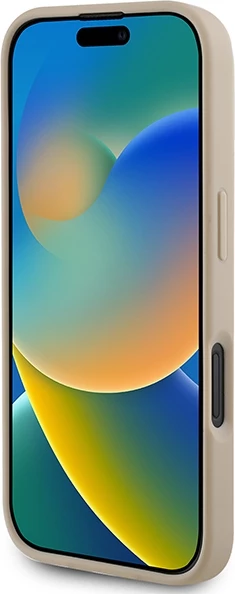 Ovitek za iPhone 16, karo vzorec in potiskane črte, rožnat, DKNY