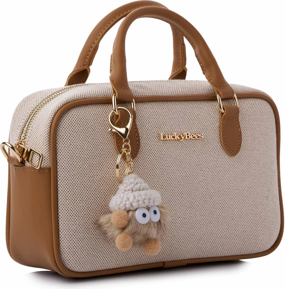 Torba za ramo Lucky Bees, tan, roza