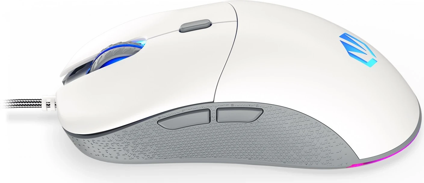 Žična miška z RGB osvetlitvijo Endorfy GEM Plus, bela