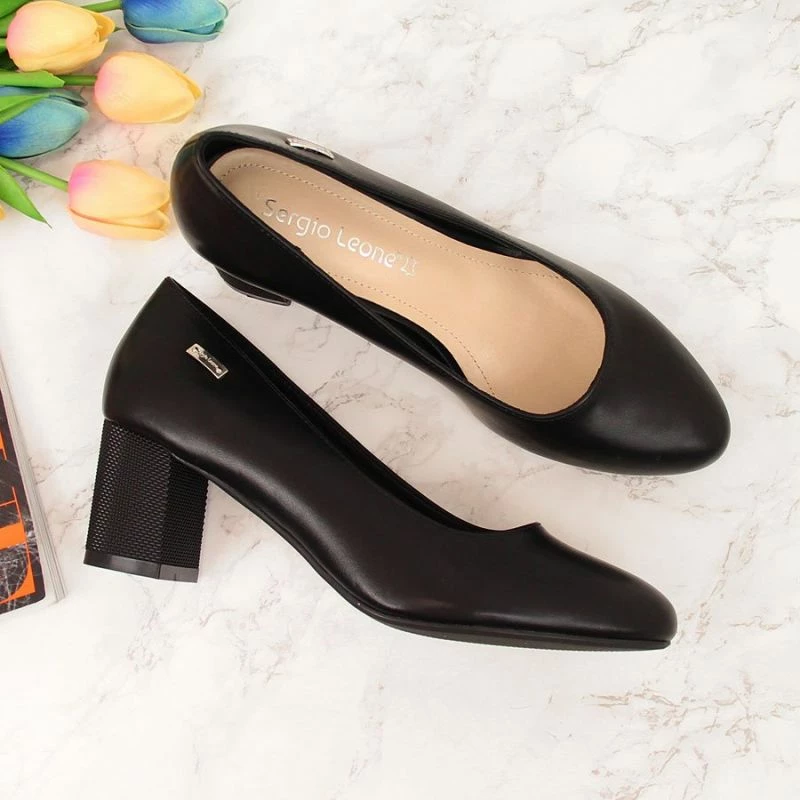 Elegantne ženske čevlje, Sergio Leone, črni