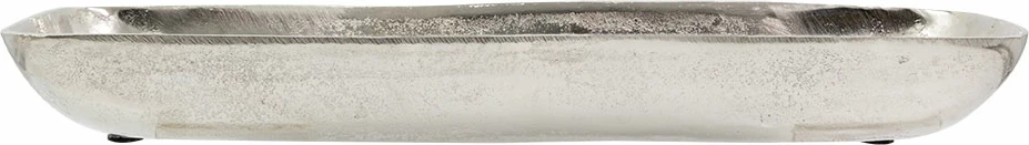 Dekorativna pladenj, aluminij, srebrn, 14x40x5 cm - VOBIS
