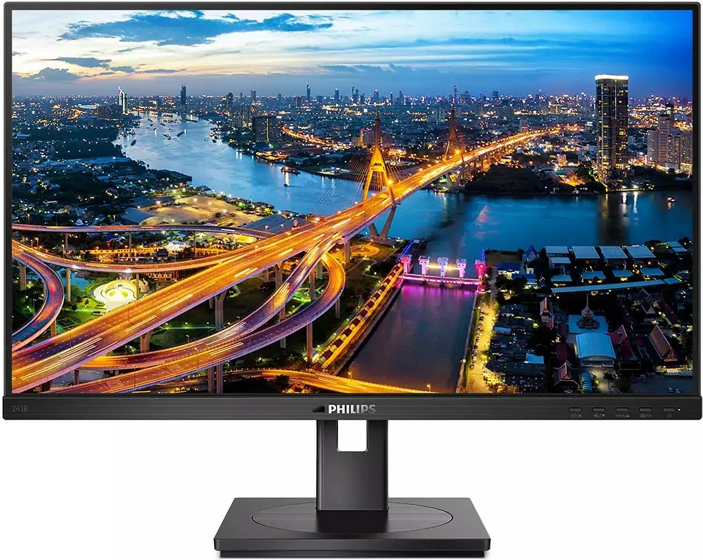 23,8-palčni monitor Full HD s USB-C Philips B Line 243B1/00, črn